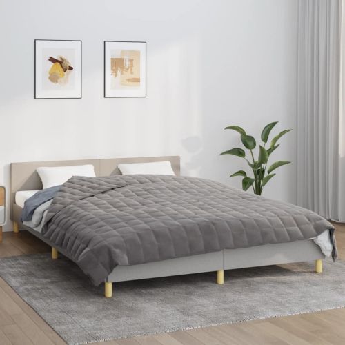 Утежнено одеяло сиво 220x240 см 15 кг плат