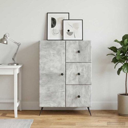 Служебен шкаф Бетонно сиво 66 x 34,5 x 90 см