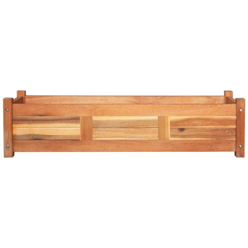 Градински повдигнати лехи, 2 бр, акациево дърво, 100x30x25 см