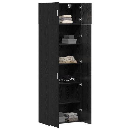 Шкаф за съхранение 3 бр. Черния дъб 70 x 42,5 x 225 см