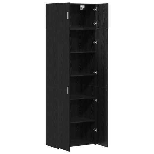 Шкаф за съхранение 3 бр. Черния дъб 70 x 42,5 x 225 см