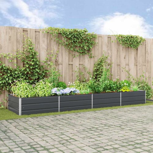 Кашпа Антрацит 385 x 100 x 45 см Поцинкована стомана