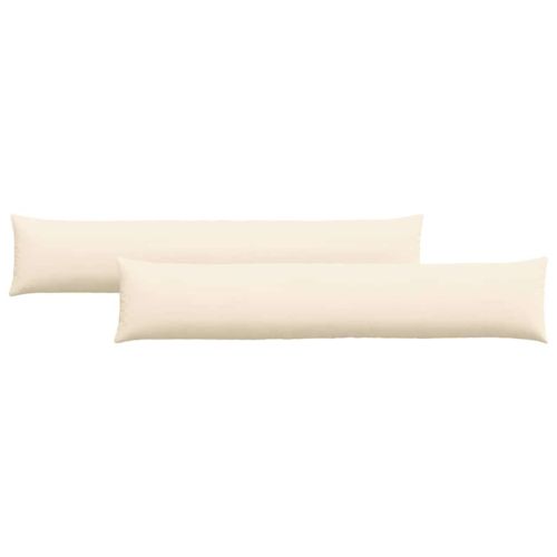 Диван възглавници 2 pcs Крем 200 x 40 см Кордюрова тъкан