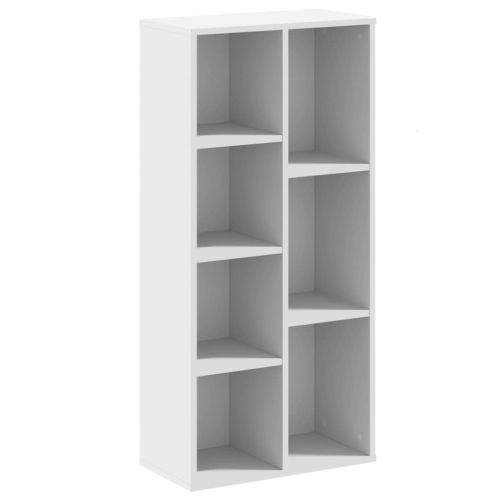 Библиотека, бяла, 50x25x105 см, инженерно дърво