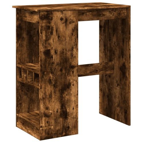 Бар маса с рафтове, 90x47,5x103,5 см, инженерно дърво