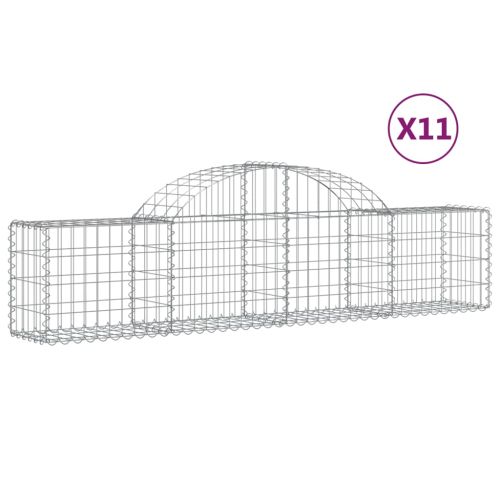 Габионни кошници арка 11 бр 200x30x40/60 см поцинковано желязо