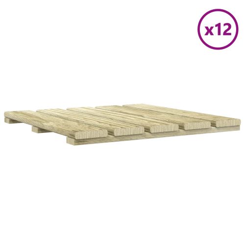 Плочка за decking 12 бр. Зелено 50 x 50 cm