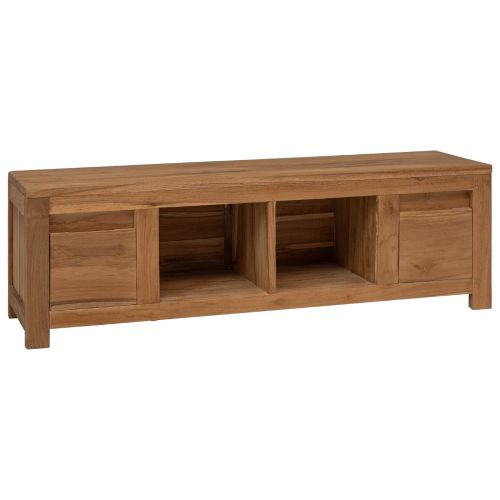 ТВ шкаф 110 x 30 x 35 cm Натурално Солидно тиково дърво