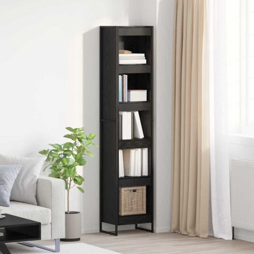 Шкаф за книги 40 x 30 x 189,5 см Инженерна дървесина Черния дъб