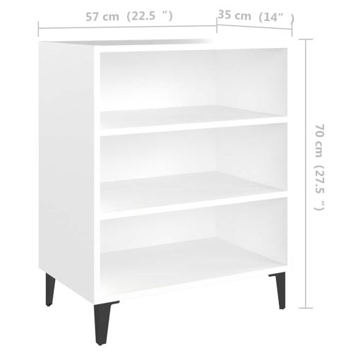 Бюфет бял 57x35x70 см инженерно дърво