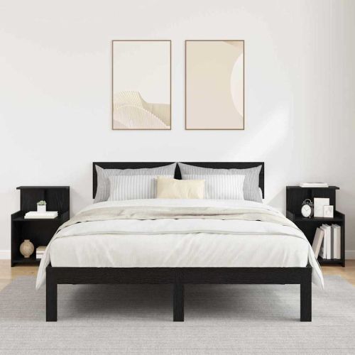 Нощен шкаф 2 бр. Черния дъб 40 x 35 x 60 см Инженерна дървесина