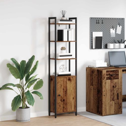 Шкаф за книги 6 нива 40 x 24 x 161 см Инженерна дървесина