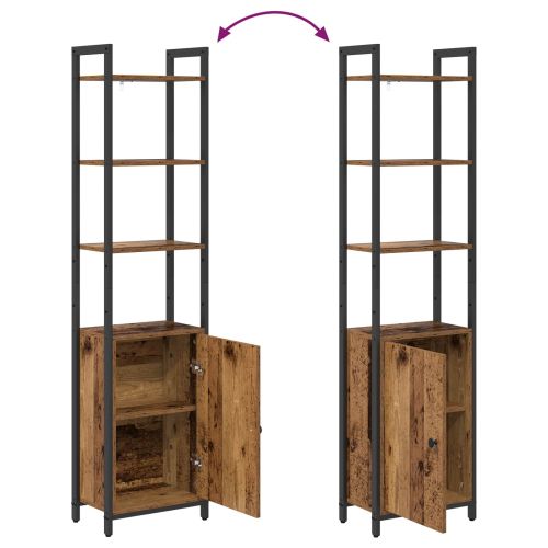 Шкаф за книги 6 нива 40 x 24 x 161 см Инженерна дървесина