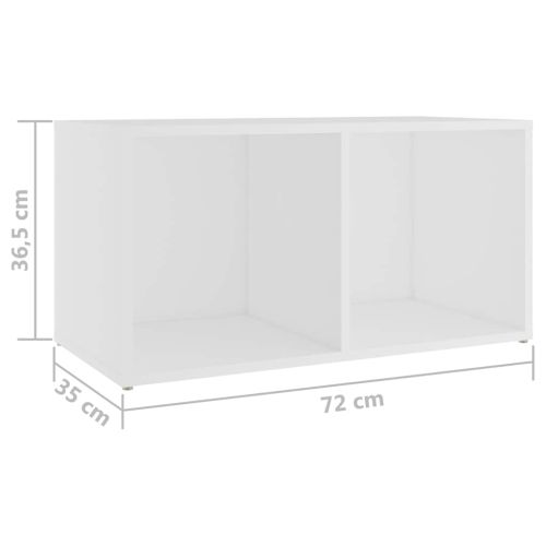 ТВ шкафове, 4 бр, бeли, 72x35x36,5 см, инженерно дърво