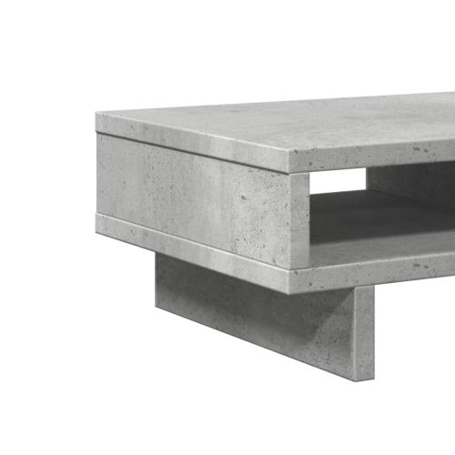 Поставка за монитор, бетонно сива, 50x27x15 см, инженерно дърво