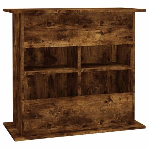 Поставка за аквариум, опушен дъб, 81x36x73 см, инженерно дърво