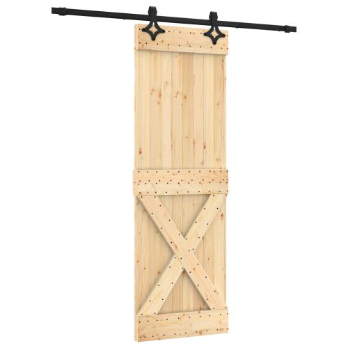Преплъзваща се врата 70 x 210 cm Естествено и черно