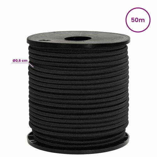 Бунджи въжета 6 mm Черно PP и гума