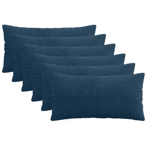 Калъфка за възглавница 6 pcs ALMELO Морски син 40 x 80 cm