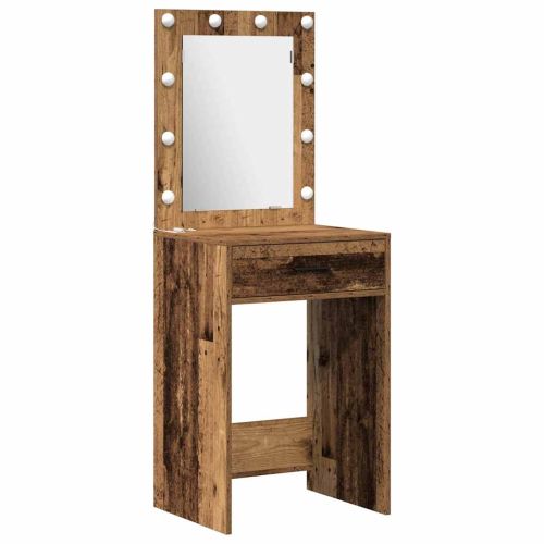 Тоалетка 3 бр. Кафяво 40 x 41 x 135 см Инженерна дървесина