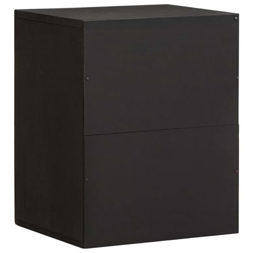 Стенен шкаф Черно 38 x 33 x 48 см Солидно мангово дърво
