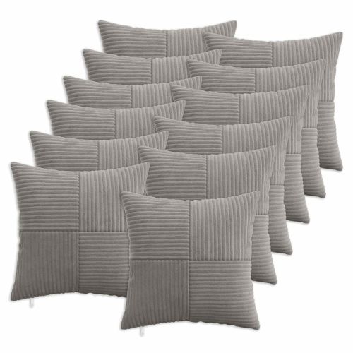 Калъфка за възглавница 12 pcs ALMELO Светлосиво 50 x 50 cm