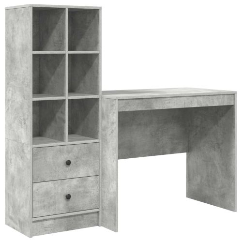 Бюро Циментено сиво 135,5 x 50 x 127 см 2 бр.