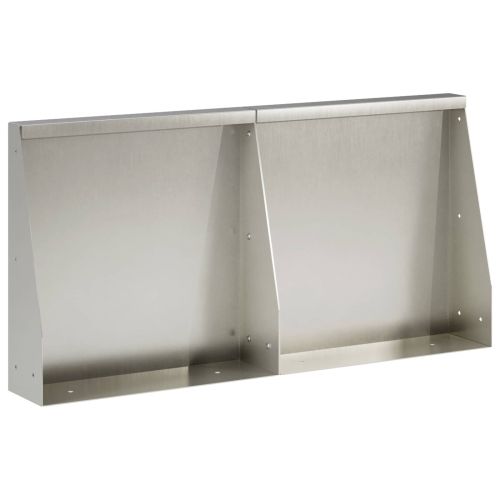 Задържащи стени 2 бр. 40 x 12 x 50 см Неръждаема стомана