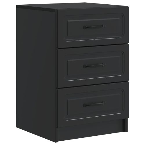 Нощен шкаф Черно 43 x 41 x 63,5 см Инженерна дървесина