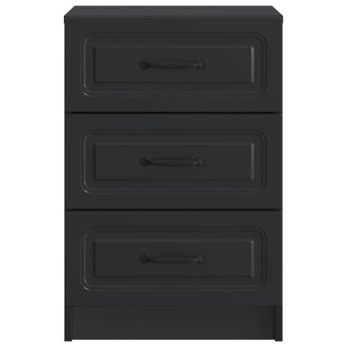 Нощен шкаф Черно 43 x 41 x 63,5 см Инженерна дървесина