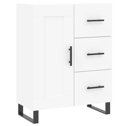 Висок шкаф, бял, 69,5x34x180 см, инженерно дърво
