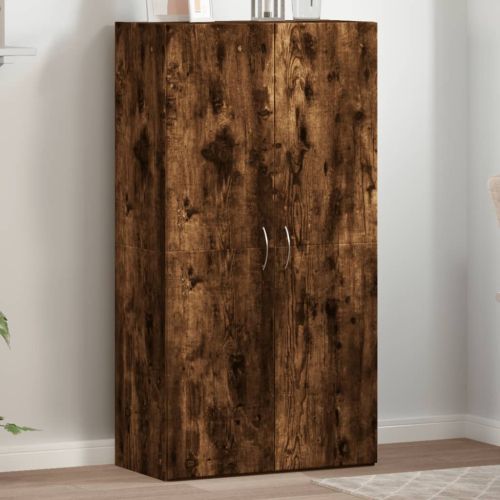 Шкаф за документи, опушен дъб, 60x32x115 см, инженерно дърво