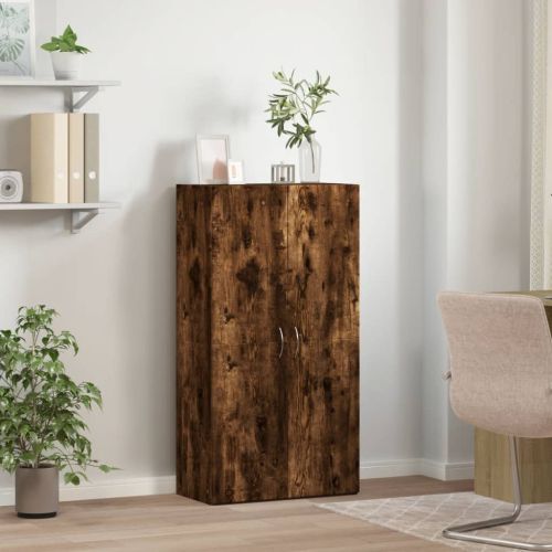 Шкаф за документи, опушен дъб, 60x32x115 см, инженерно дърво