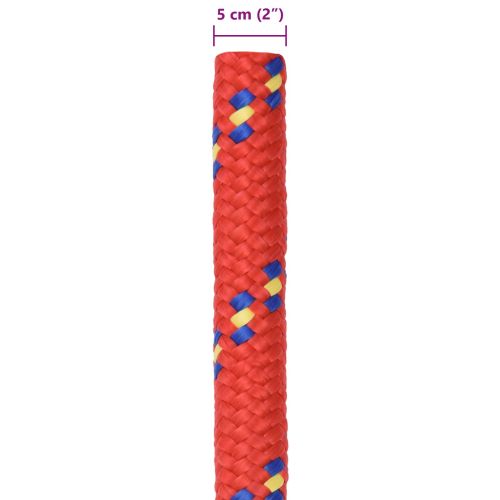Въже за лодка 5 mm 10 m Червено