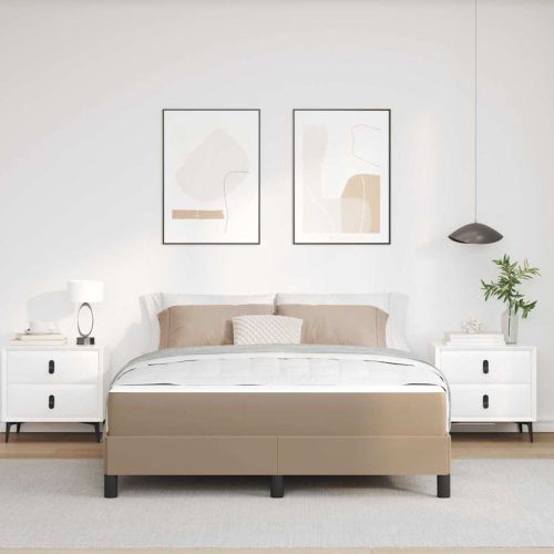 Рамка за легло с матрак Капучино 140 x 190 cm текстил