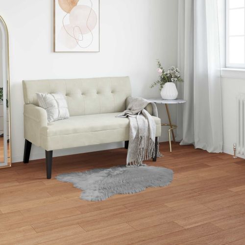 Изкуствена овча килим TAFALLA Сиво 60 x 90 cm Полиестер