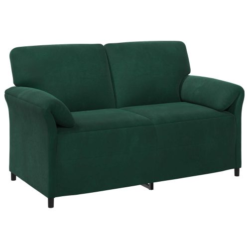 Двуместна софа Тъмнозелено 158 x 83 x 95 см Кадифе