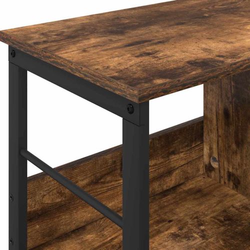 Рафт за книги 2 нива 82 x 32 x 47 см Инженерна дървесина