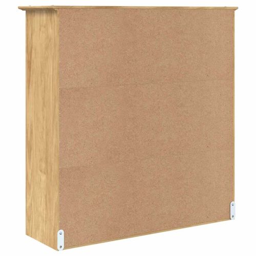 Шкаф с стъклени врати BODO Меден кафяв 115,5 x 38,5 x 117,7 см