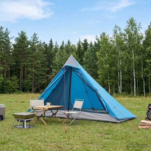 Палатка за туристическа раница Синьо 222 x 85 x 125 см