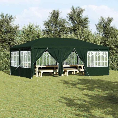 Парти шатър 600 x 400 x 266 см Зелено Полиетилен