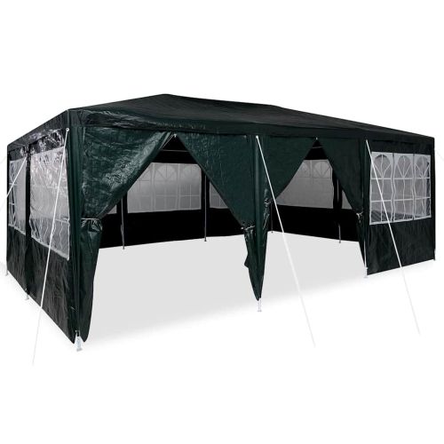 Парти шатър 600 x 400 x 266 см Зелено Полиетилен