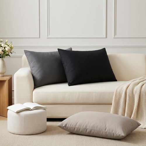 Калъфка за възглавница 6 pcs HEERLEN Сиво 50 x 80 cm Полиестер