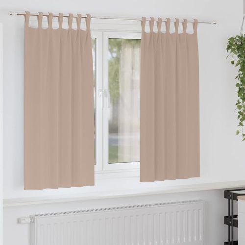 Завеси за затъмняване с пръстени 2 бр. Таупе 175 x 140 см