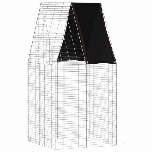 Клетка за заек Сребристо 100 x 100 x 210 см Поцинкована стомана