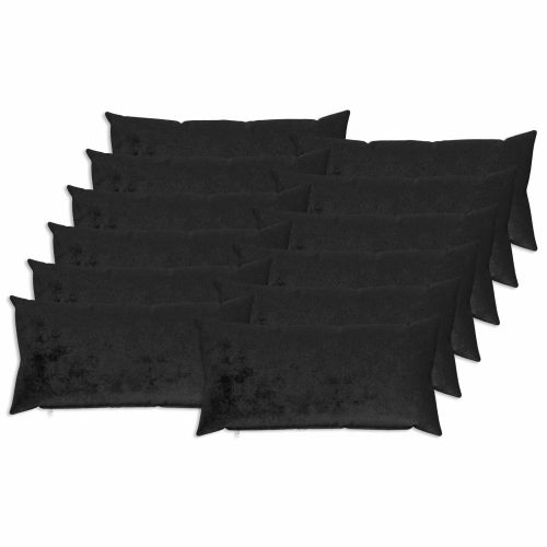 Калъфка за възглавница 12 pcs HEERLEN Черно 40 x 80 cm Фланела