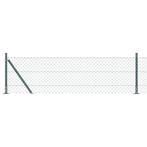 Цепеща ограда с бетонна основа 25 x 0,6 м Зелено Мрежа