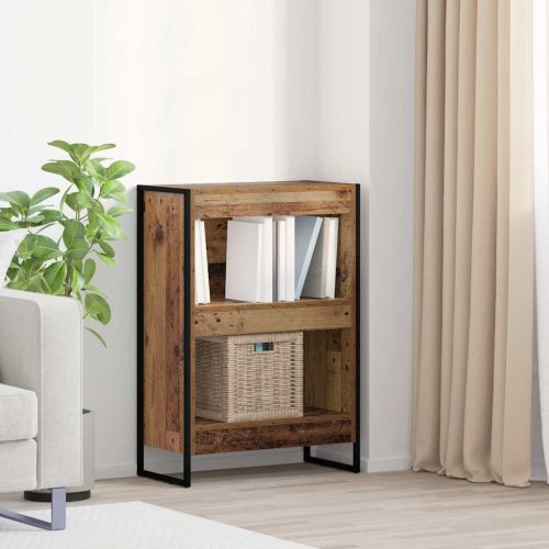 Шкаф за книги 60 x 30 x 86,5 см Инженерна дървесина Старо дърво