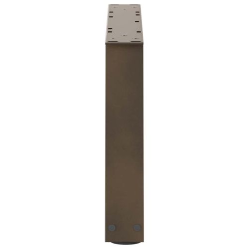 Крака за масичка за кафе, V-образни, 2 бр., естествена стомана, 50 x (30-31,3) см, стомана