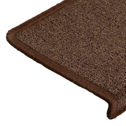 Изтривалки за стълби 15 бр. 65x21x4 см, кафяви, правоъгълни, кант
